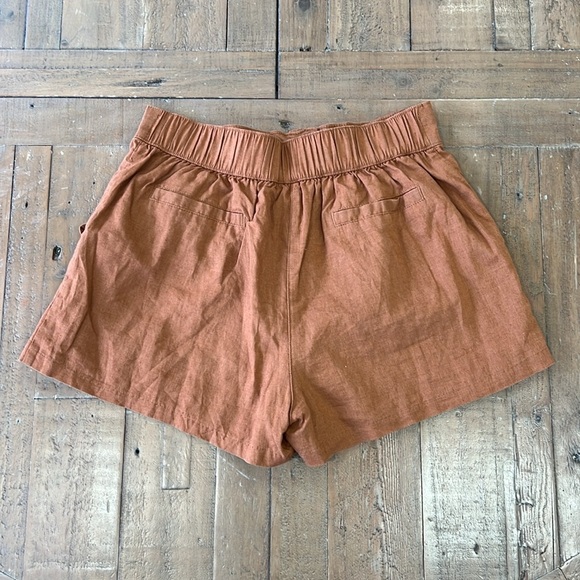 Janie and jack rusty brown linen blend Ruffle pocket shorts - Picture 6 of 6